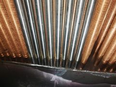 Tube bundle exposed after cutting the internal plate